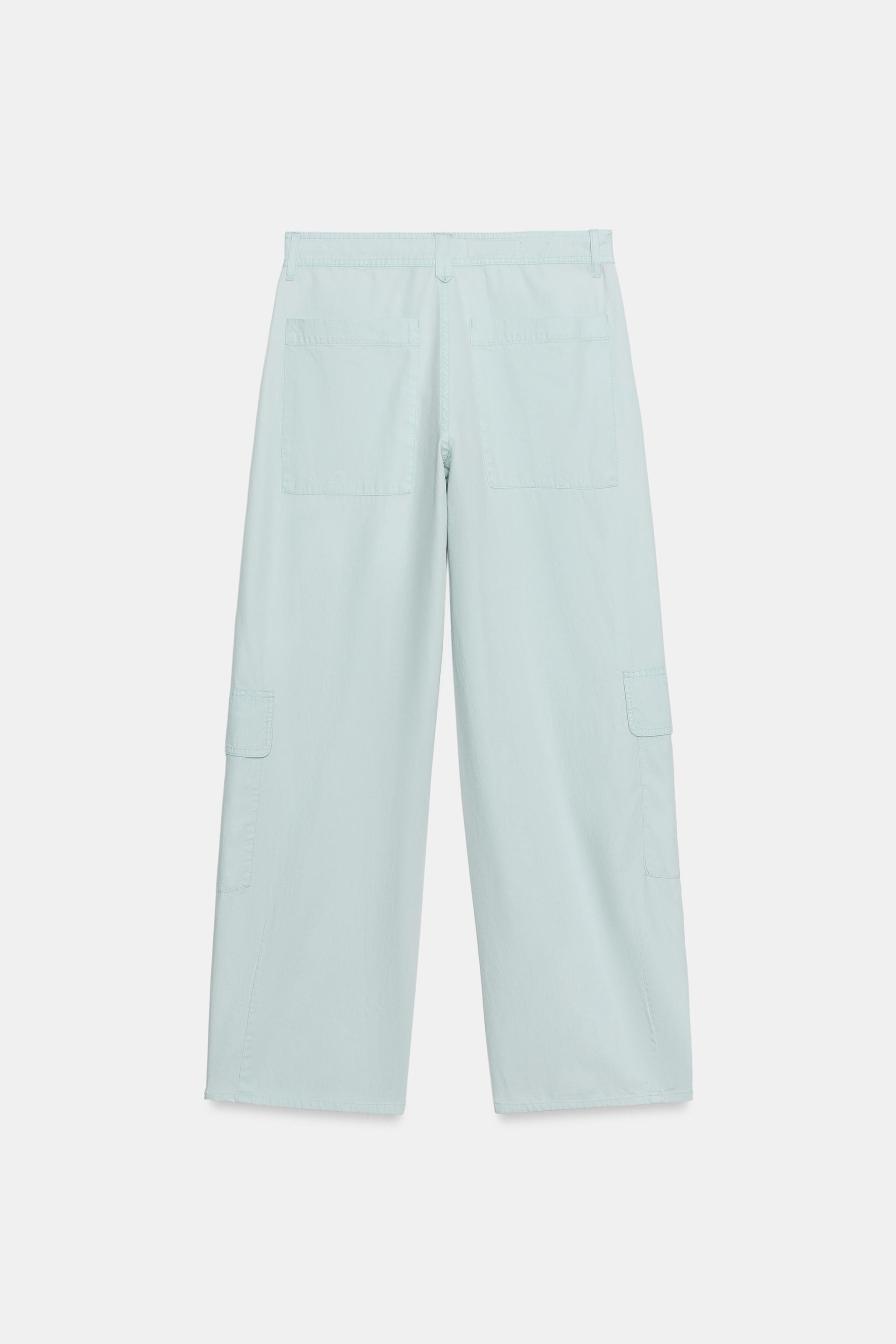 オーバーサイズ フルイドカーゴパンツ - ライトブルー | ZARA Japan / 日本