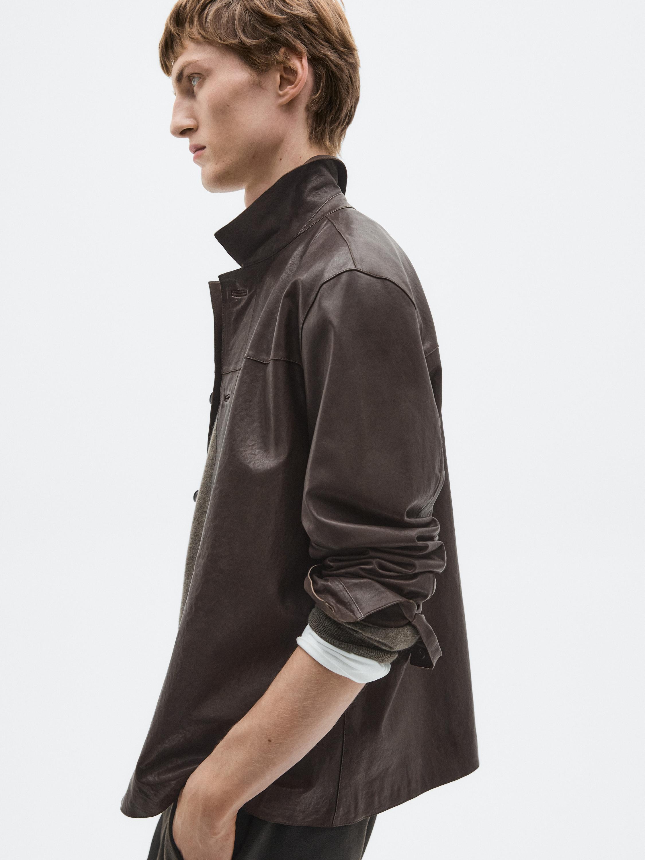 Nappa leather overshirt - LIMITED