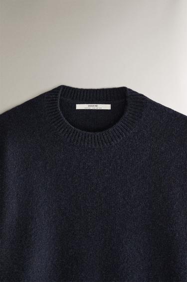 PULL EN CACHEMIRE - Bleu marine de Zara - Image 1