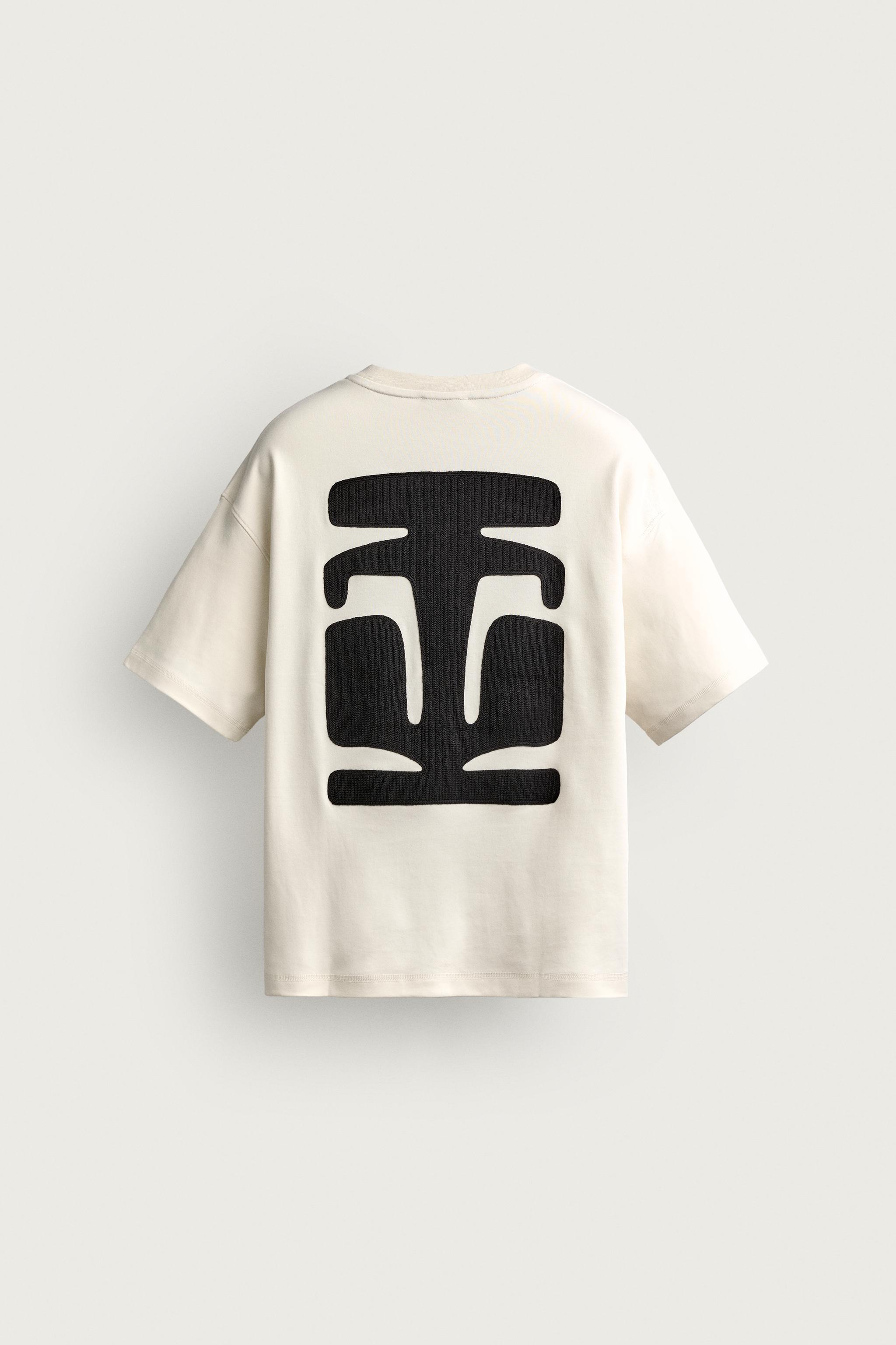 RELAXED FIT INTERLOCK PATCH SWEATSHIRT — Ecru (alternate view)