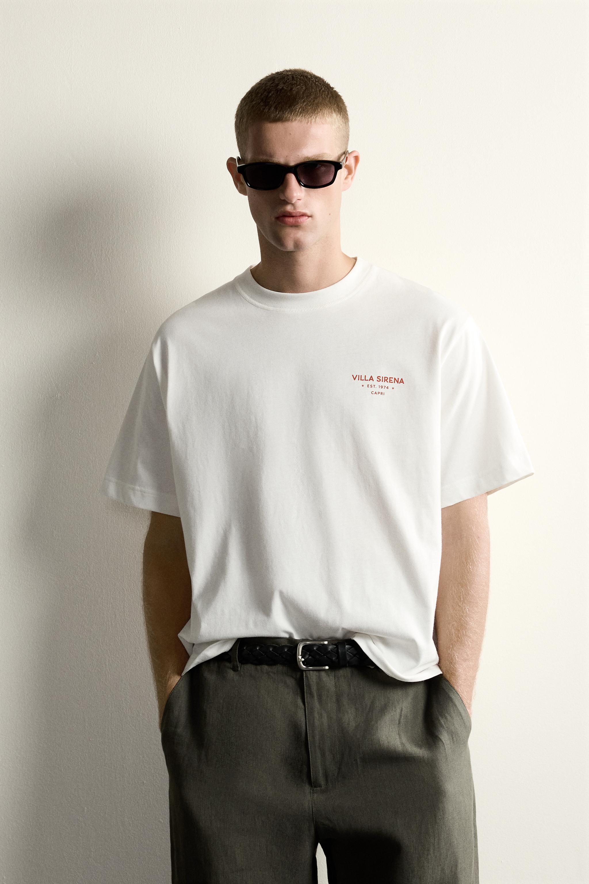 T-SHIRT RELAXED FIT À IMPRIMÉS CONTRASTANTS