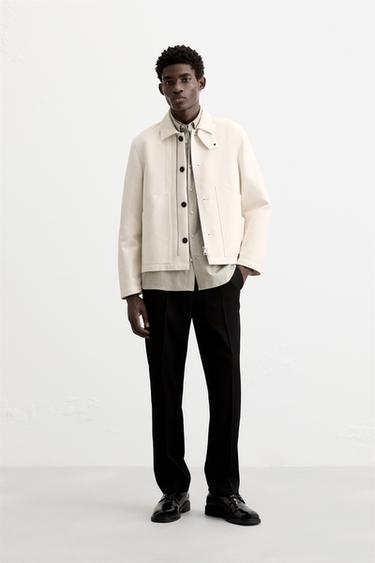 КУРТКА С ПУГОВИЦАМИ - LIMITED EDITION — ЭКРЮ от Zara — изображение 0