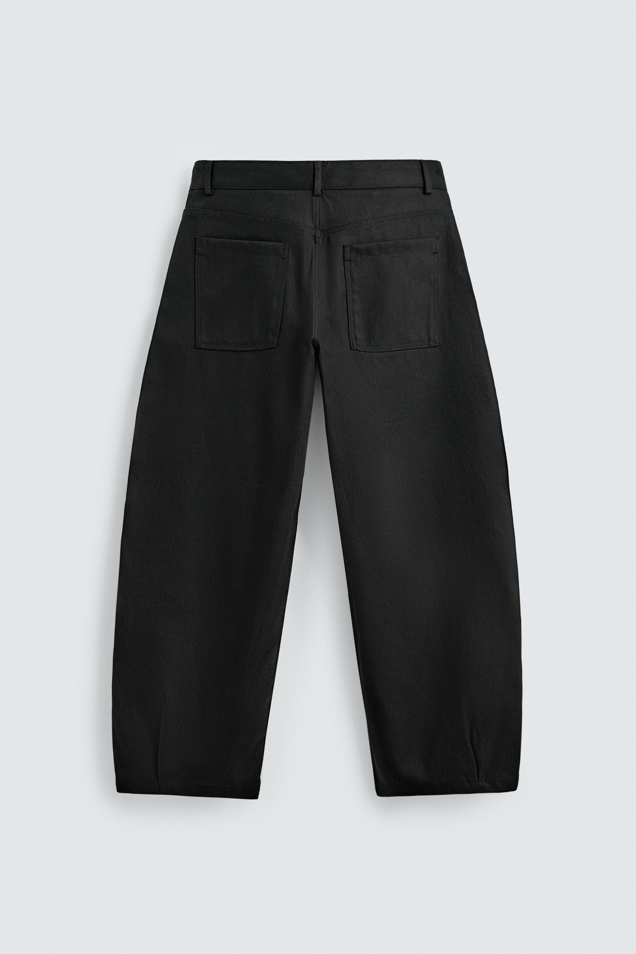 BARREL FIT LYOCELL - COTTON PANTS