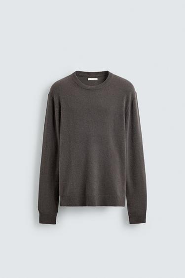 JERSEY CASHMERE REGULAR FIT - Gris topo de Zara