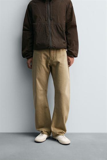 RELAXED BARREL FIT LIMITED EDITION JEANS - camel by Zara