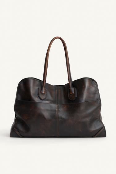 BOLSO DE OMBRO PEL LIMITED EDITION - Marrón de Zara