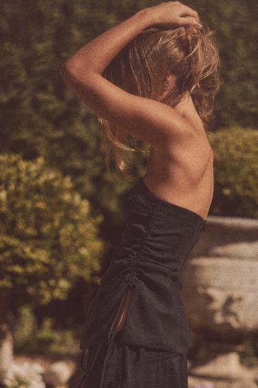 FLOWING BANDEAU TOP - Black by Zara