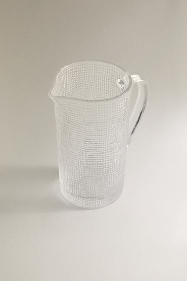 RAISED DESIGN GLASS JUG -  by Zara - Image 1