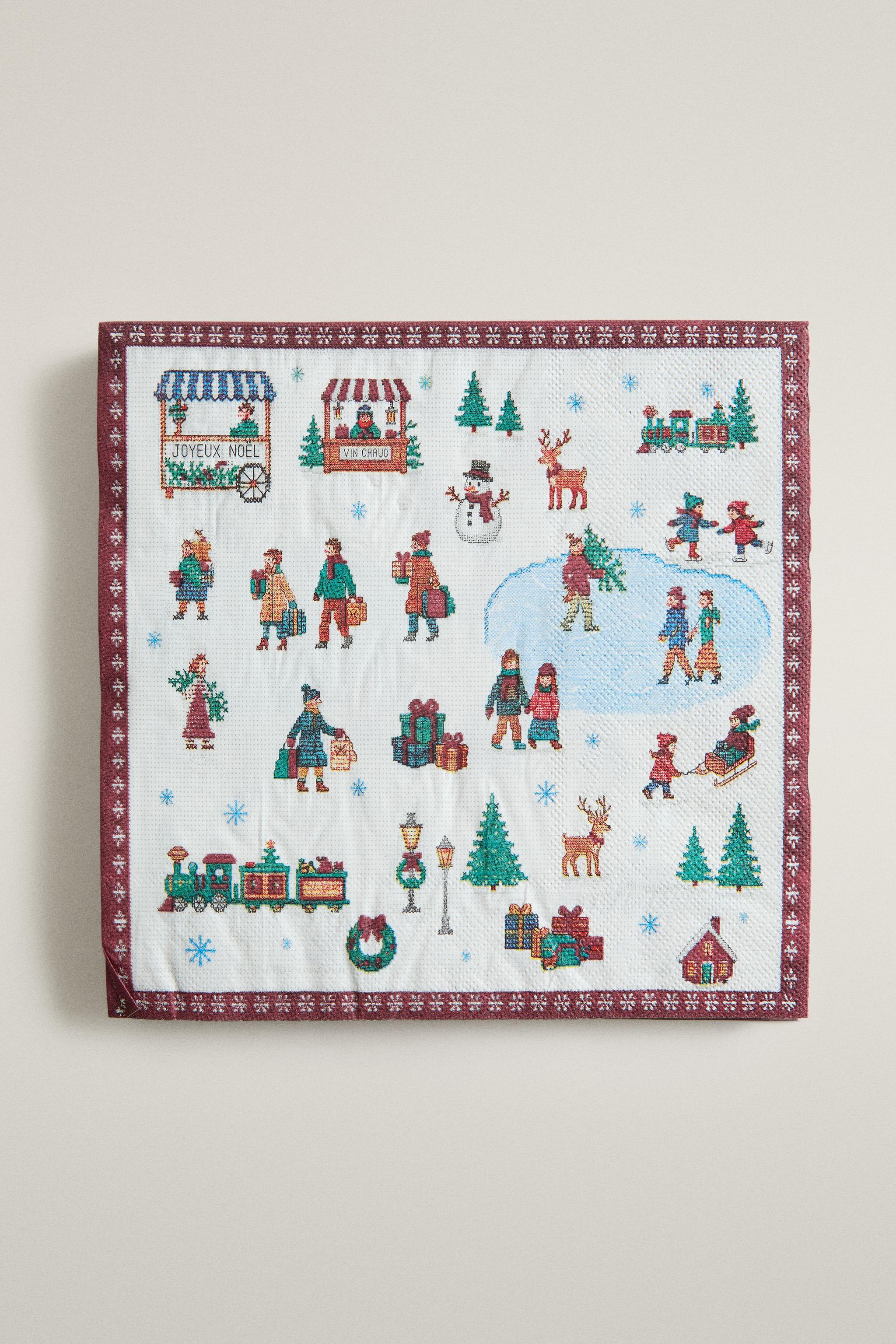 CHRISTMAS VILLAGE PAPER NAPKIN PACK (PACK OF 20)