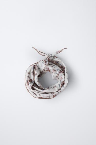 FLORAL PRINT BANDANNA - Ecru by Zara