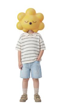 KNIT COTTON LINEN POLO SHIRT