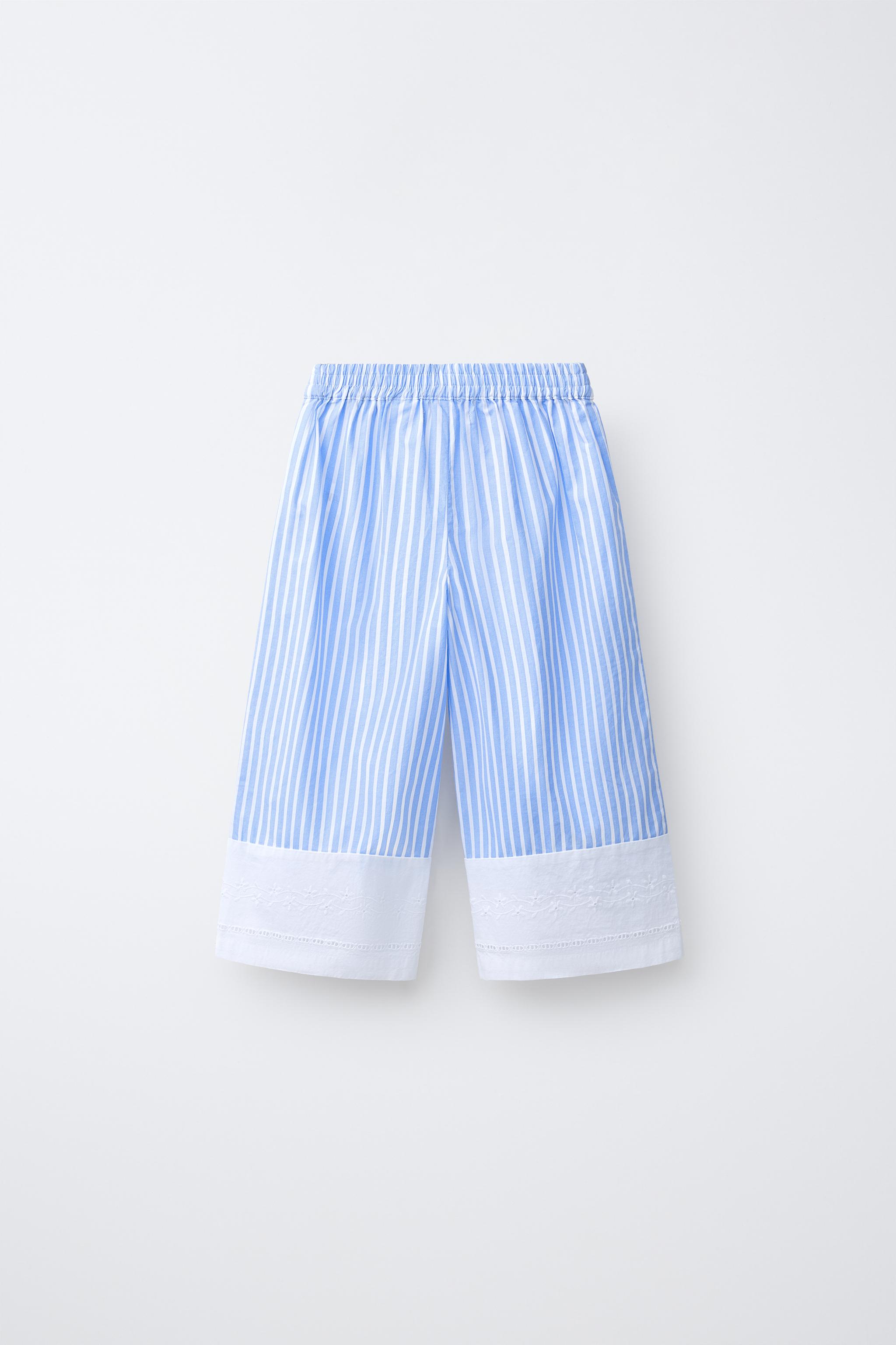Детские брюки Zara CROCHET HEART STRIPED PANTS — фото 3