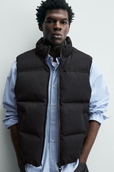 GILET MATELASSÉ REGULAR FIT - Noir de Zara - Image 4