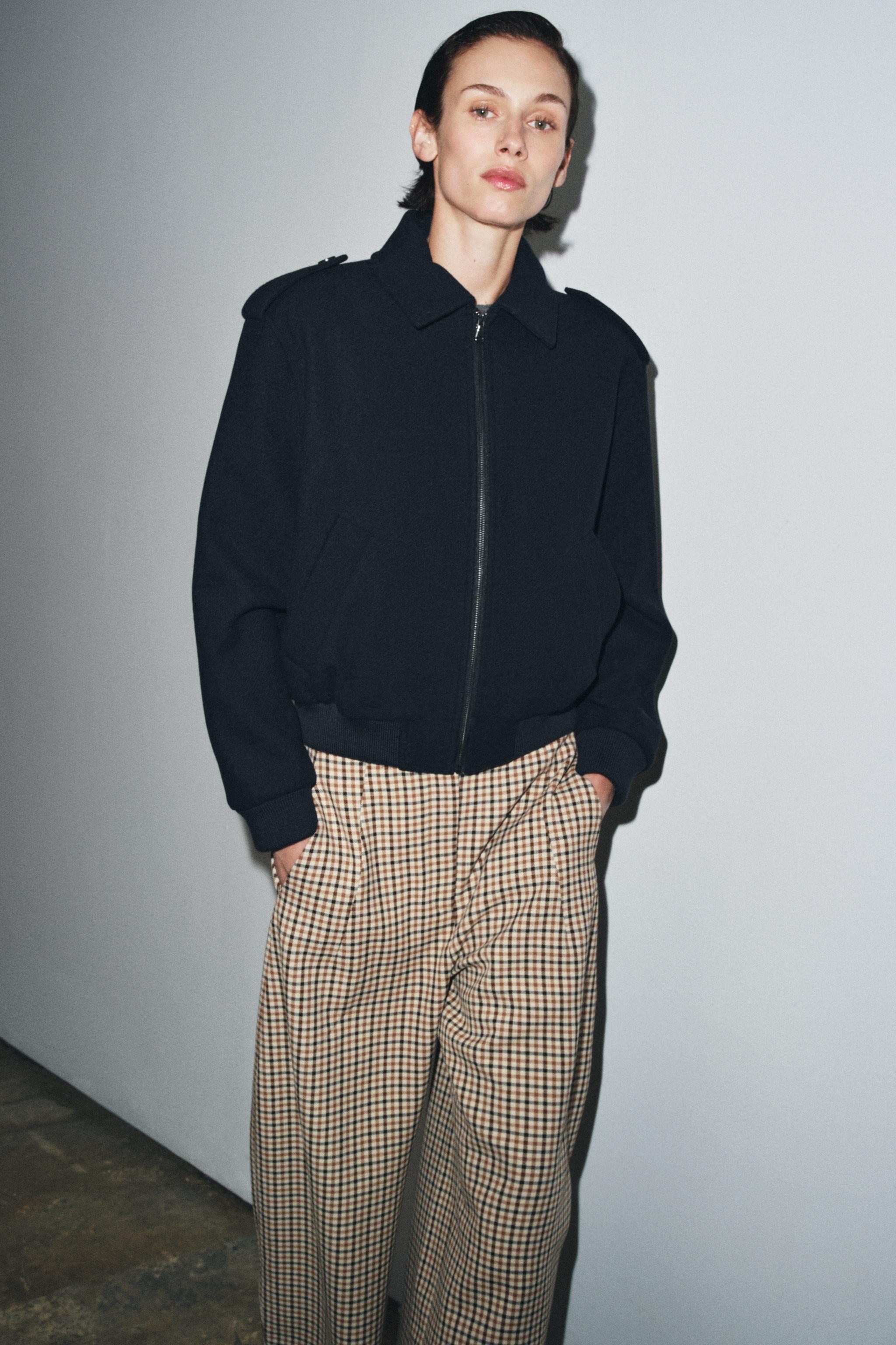 かん⭐︎zara ウールネイビーコート　新品　S〜M かん⭐︎zara ウールネイビーコート 新品 S〜M ウールコート