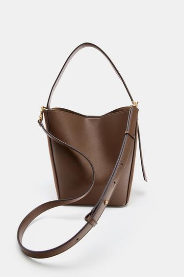 COMBINATION BUCKET BAG - Brown by Zara