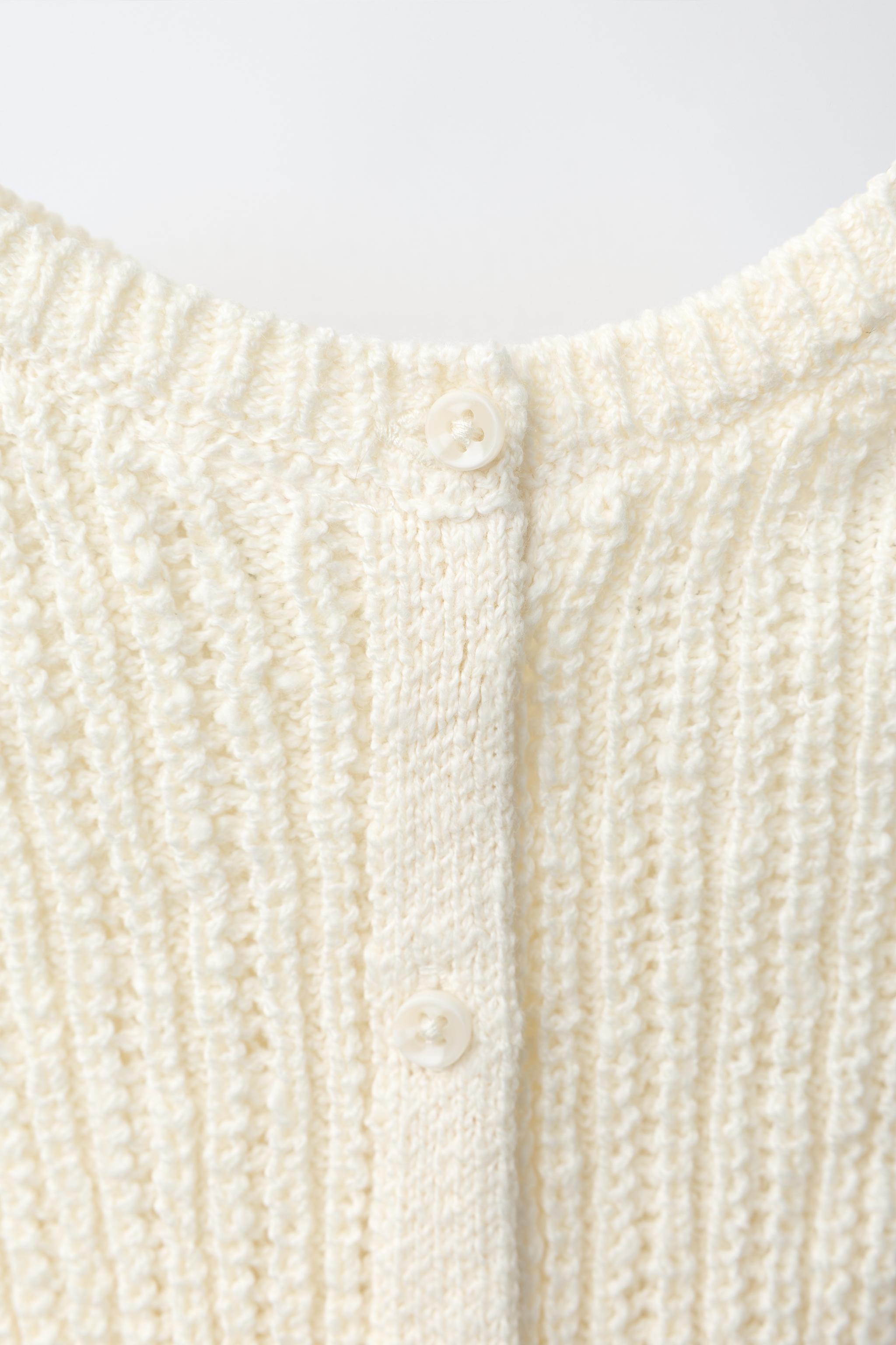 COMBINAISON LONGUE EN MAILLE À BRODERIES FLEURS
