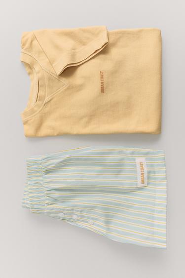 6-14/ STRIPED COMBINED PYJAMAS - Yellow by Zara