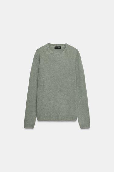 100% CASHMERE REGULAR FIT JUMPER - Greenish by Zara
