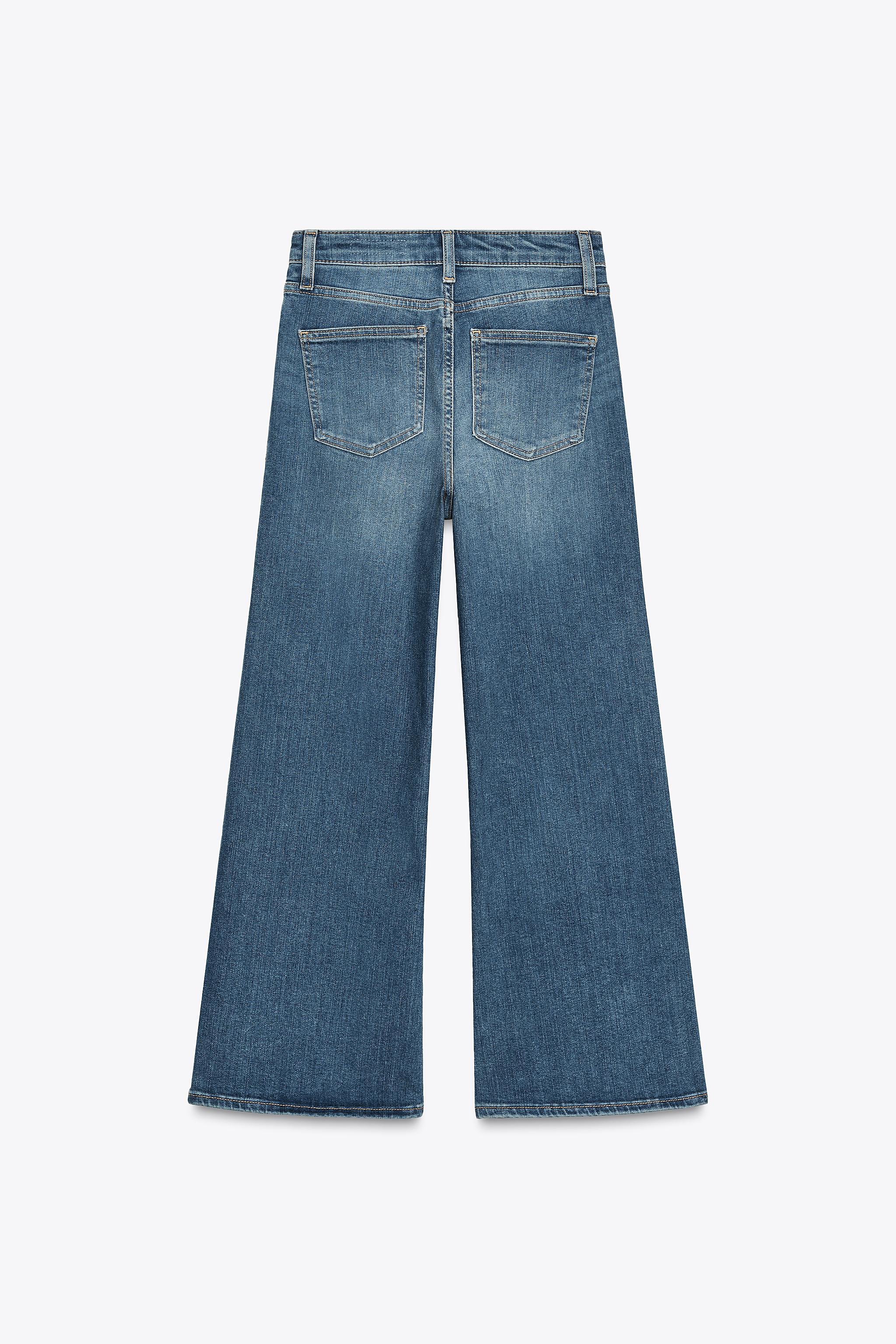 ZW COLLECTION HIGH RISE WIDE LEG JEANS - Blue | ZARA Canada