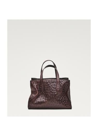 Mini-sac MD ICON en cuir texturé - Marron de Zara