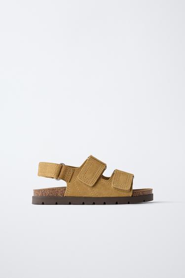 LEATHER SANDALS - Brown by Zara