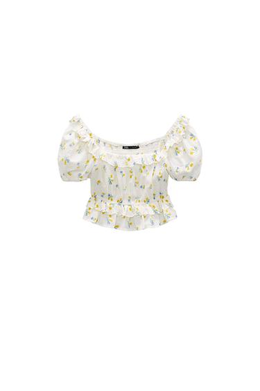 FLORAL TOP WITH CUTWORK EMBROIDERY