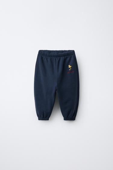 Zara SPORTSKE PANTALONE OD PLIŠA SNOOPY PEANUTS™ – mornarsko plava – Slika 0
