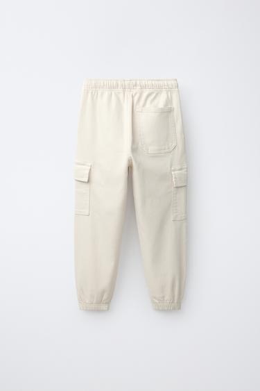 CARGO JOGGER PANTS — Mid-ecru 2