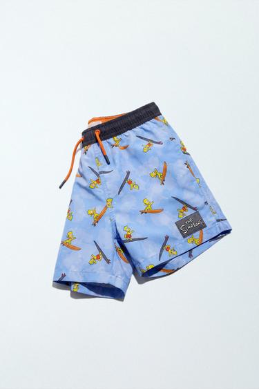 Zara 6-14 YEARS/ BART THE SIMPSONS ™ MATT GROENING SWIM SHORTS - Blue