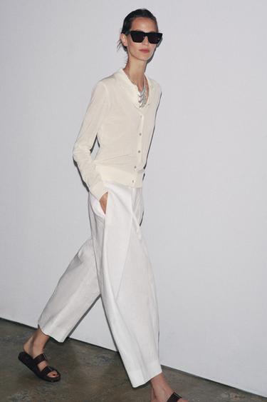 PLAIN KNIT POLO SHIRT - Ecru by Zara