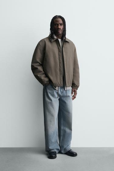 QUILTED TECHNICAL JACKET - Taupe grey by Zara