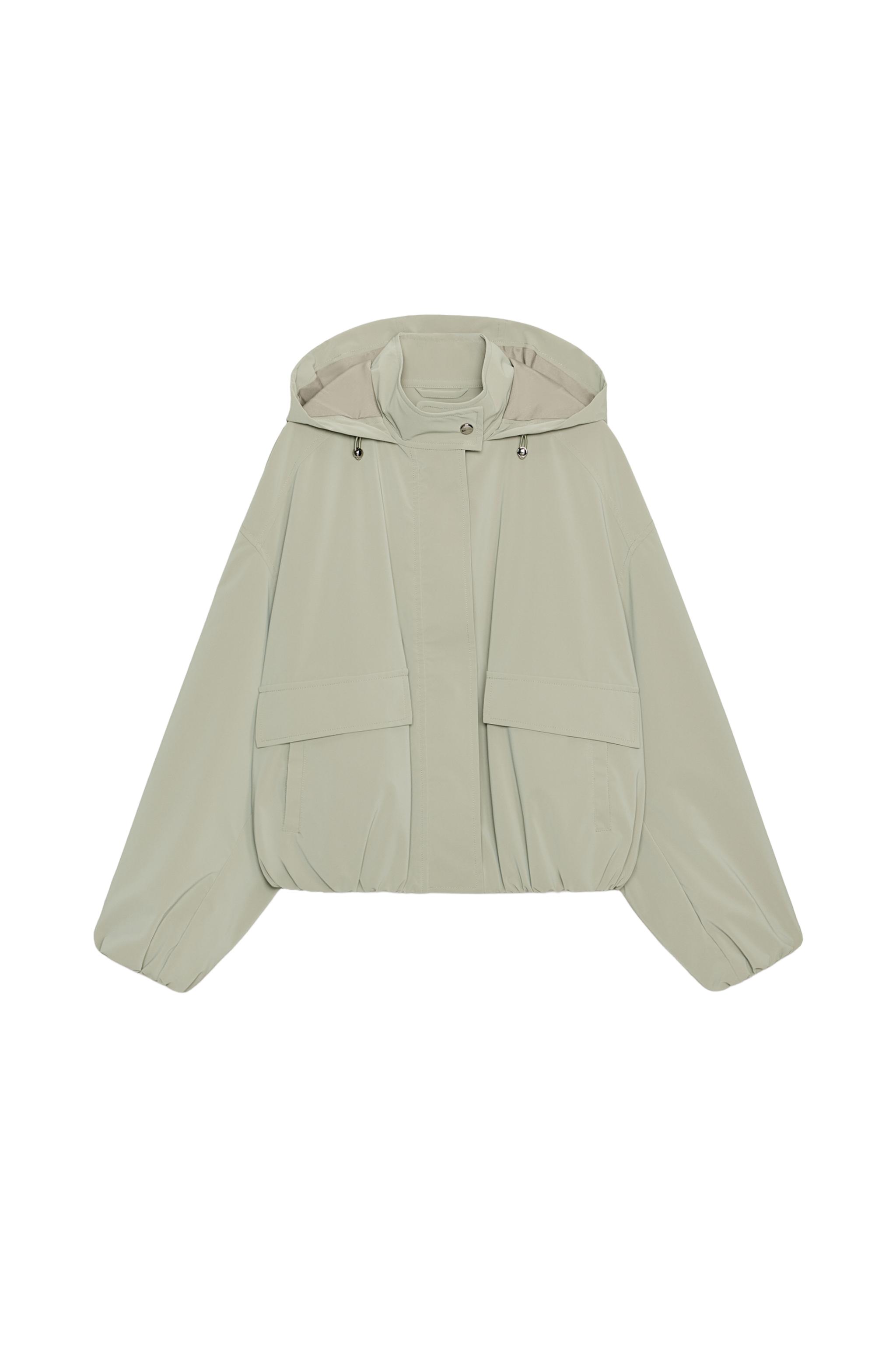 COATED HOODED JACKET