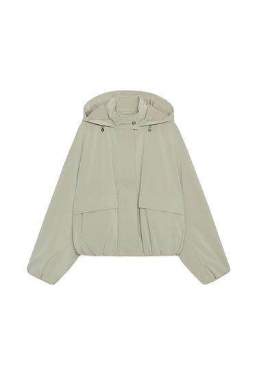 COATED HOODED JACKET - Khaki by Zara