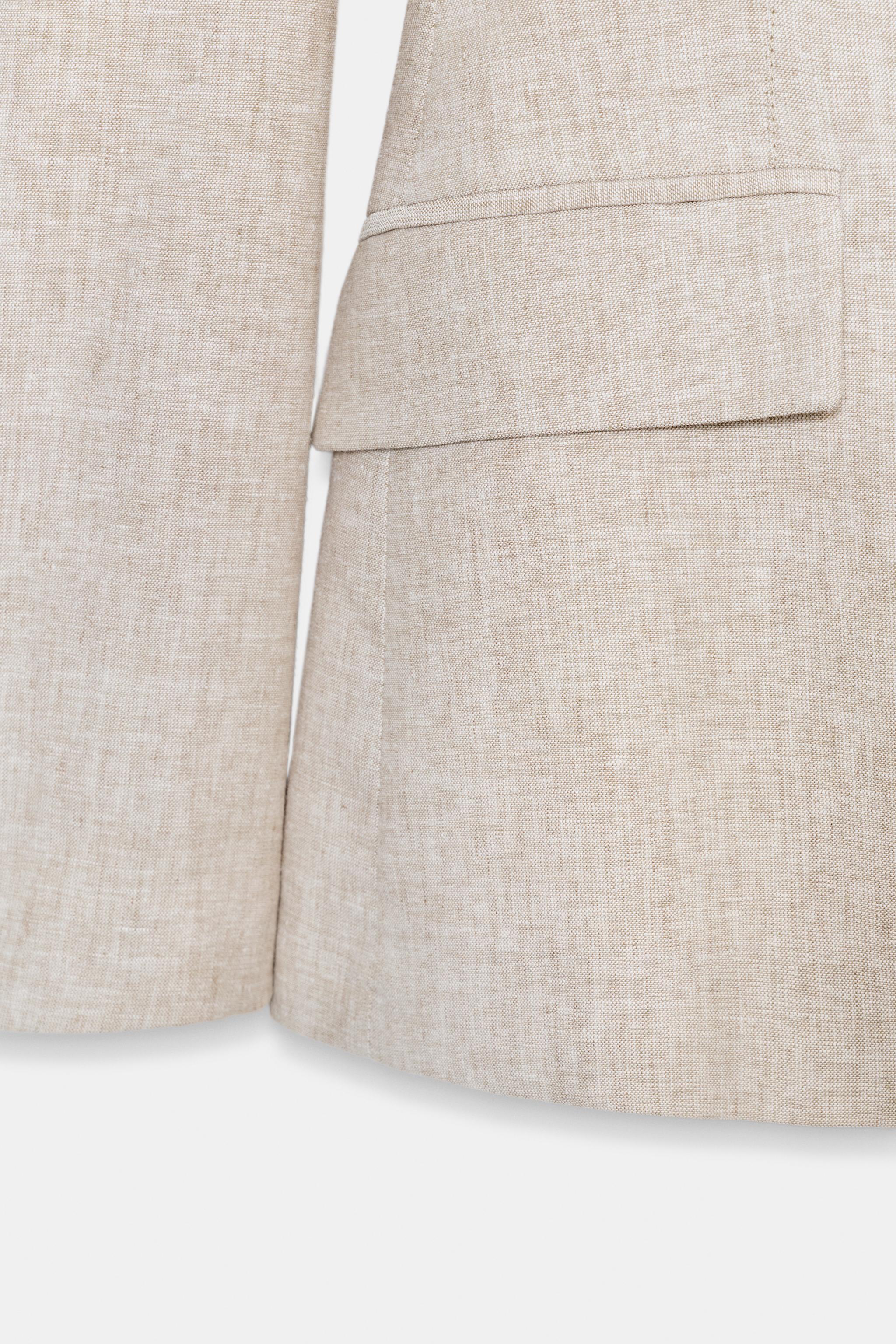 Женские пиджаки Zara LINEN BLAZER WITH DARTS — фото 11