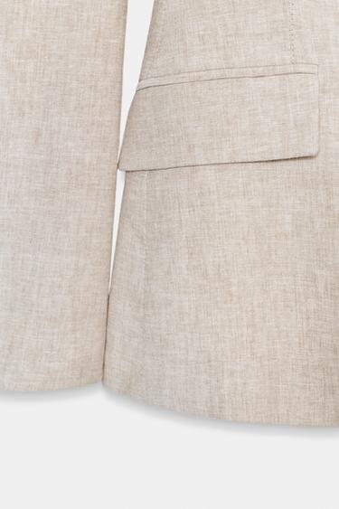 LINEN DARTED BLAZER - Sand / Marl by Zara - Image 10