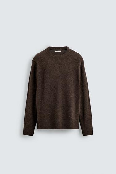 WOOL - CASHMERE JUMPER - brown vigore by Zara