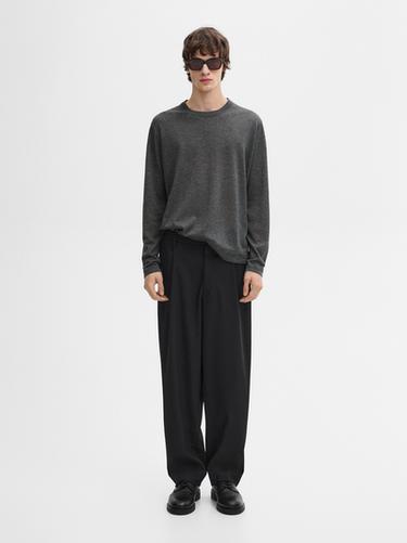 Zara Lightweight knit 100% cashmere sweater - Gray marl