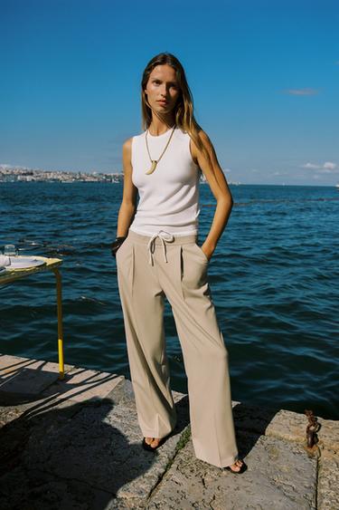 ÄRMELLOSES STRICKTOP - Weiß von Zara