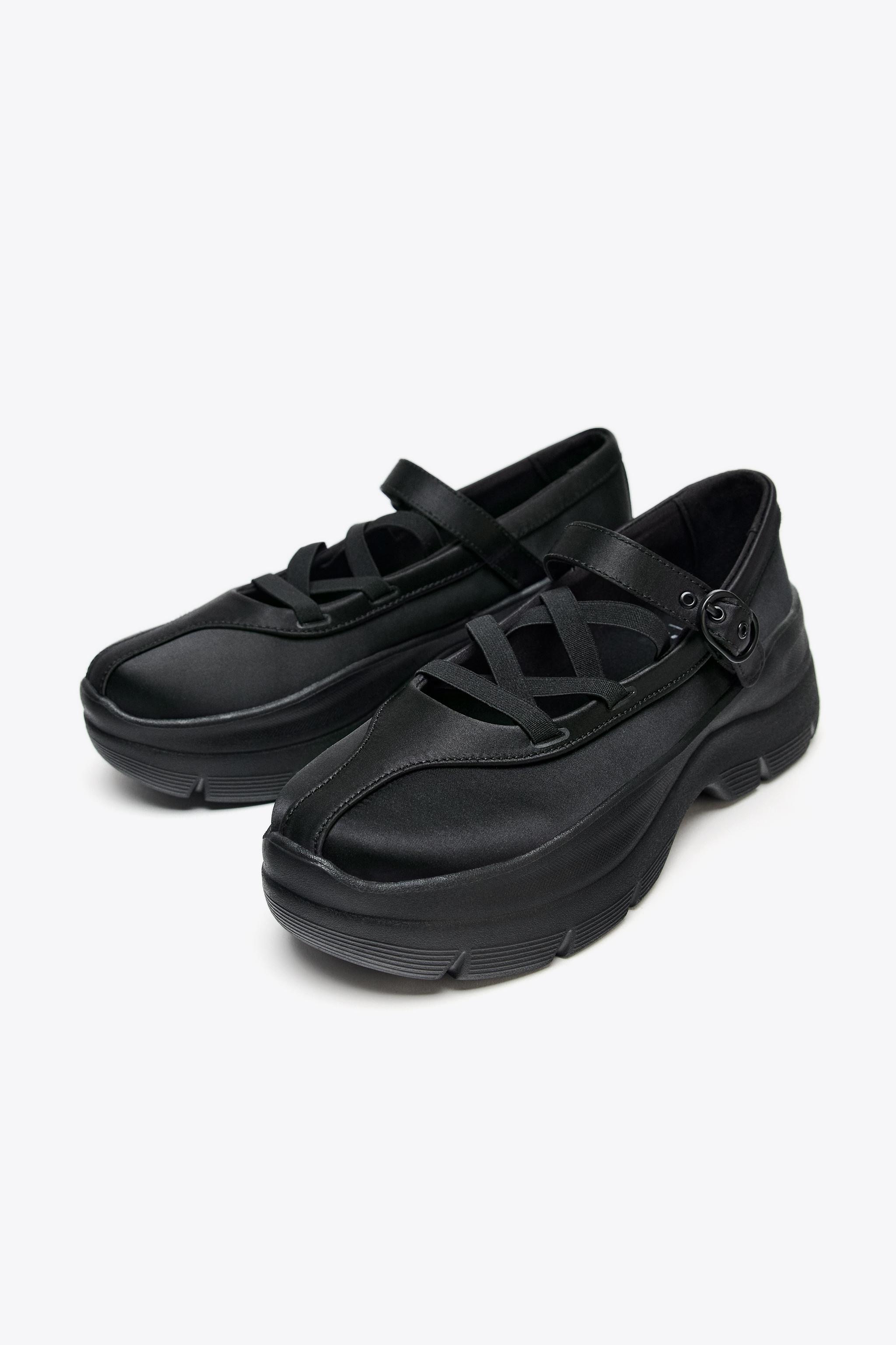 ZARA ストラップ付き編み込みバレリーナシューズ 2516/510 ZARA】ストラップ付き編み込みバレリーナシューズ 2516/510