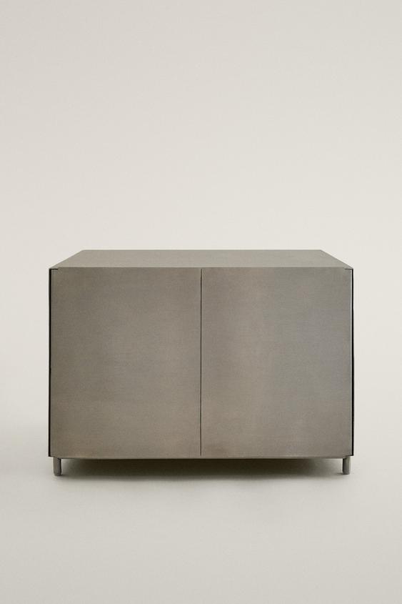 STEEL SIDE TABLE - Matte silver by Zara - Image 0