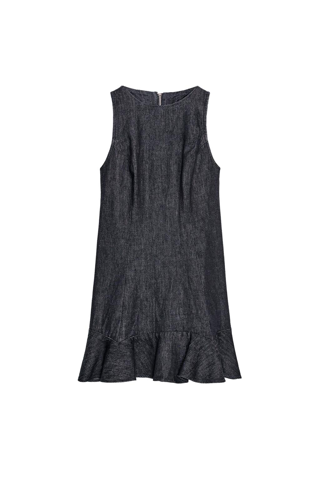 TRF DENIM RUFFLE DRESS - image 3