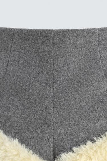 CONTRAST FAUX FUR SHORTS HARRY LAMBERT FOR ZARA X DISNEY - Silver by Zara - Image 3