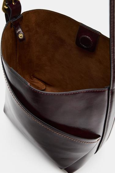 SAC PORTÉ ÉPAULE POCHE ASYMÉTRIQUE - Bordeaux de Zara - Image 5