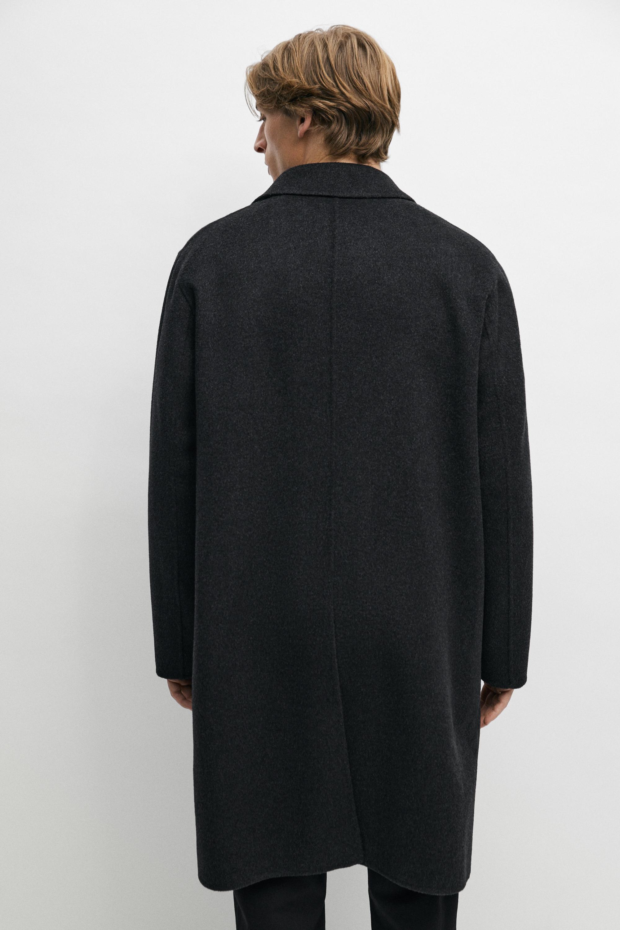 Long wool blend coat