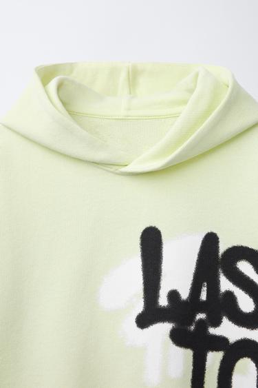 GRAFFITI HOODIE - Light lime green by Zara - Image 2