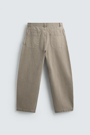 BALLOON FIT WASHED TROUSERS - Light sand by Zara - Image 7