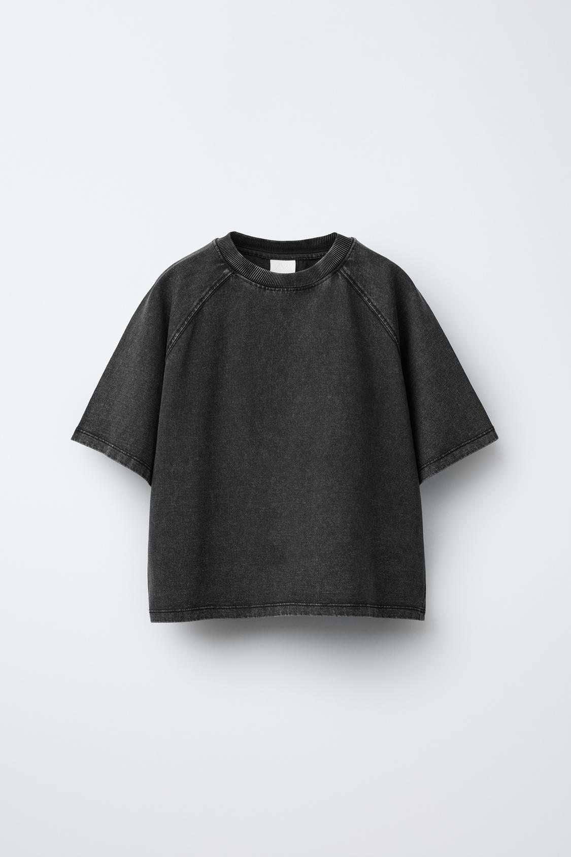 HEAVY WEIGHT T-SHIRT AND WASHED EFFECT RIB FLARE LEGGINGS SET