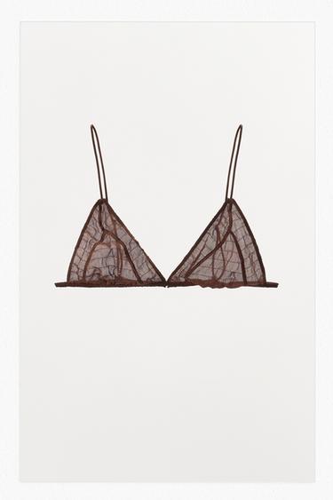 BRALETTE CON SEDA ESTRUCTURA LIMITED EDITION - Marrón de Zara