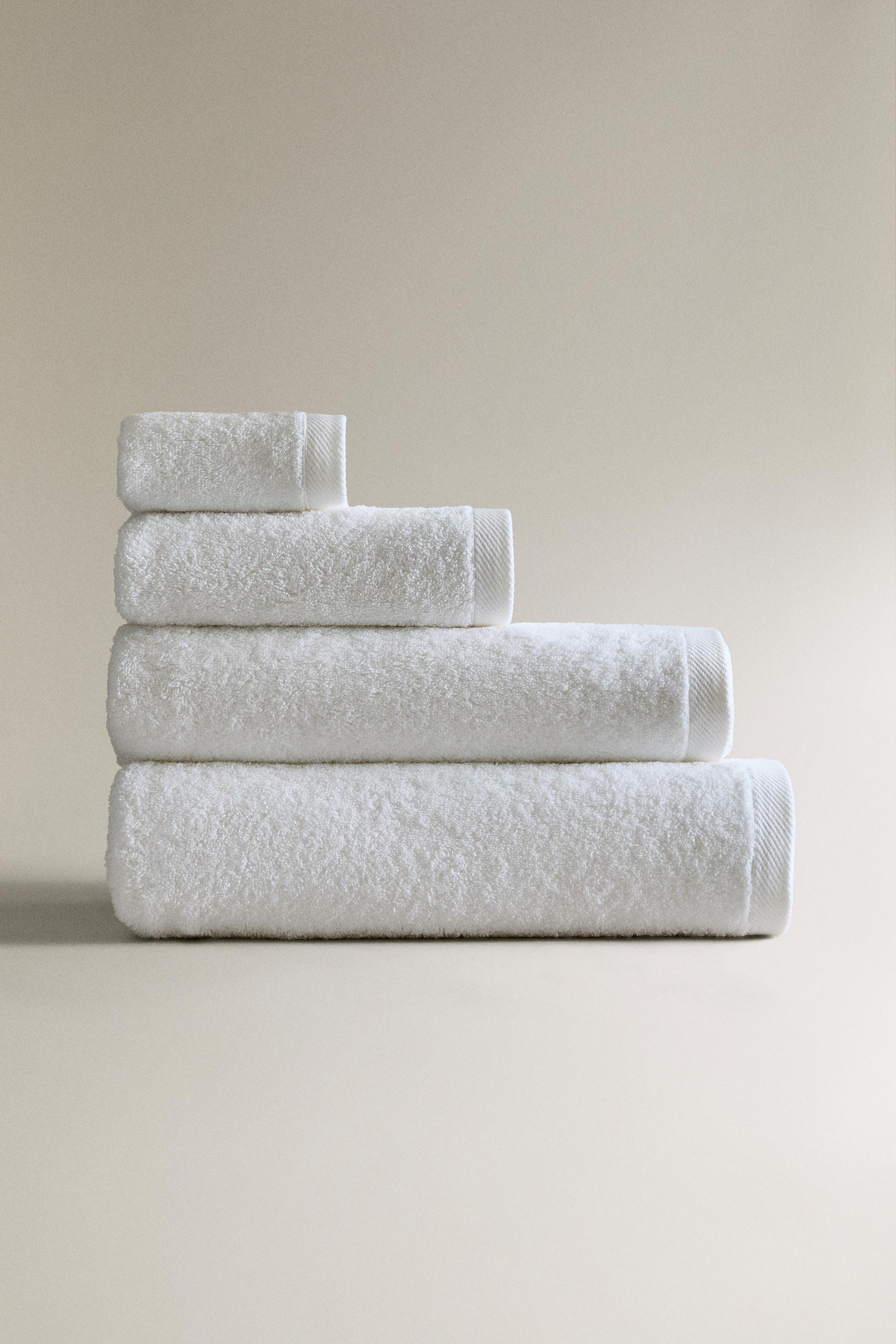 (500 GXM²) SERVIETTE DE BAIN COTON ÉPONGE UNIE