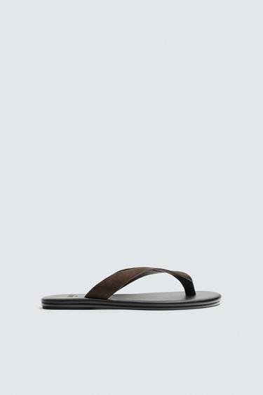 LIMITED EDITION LEATHER SANDALS - Black by Zara